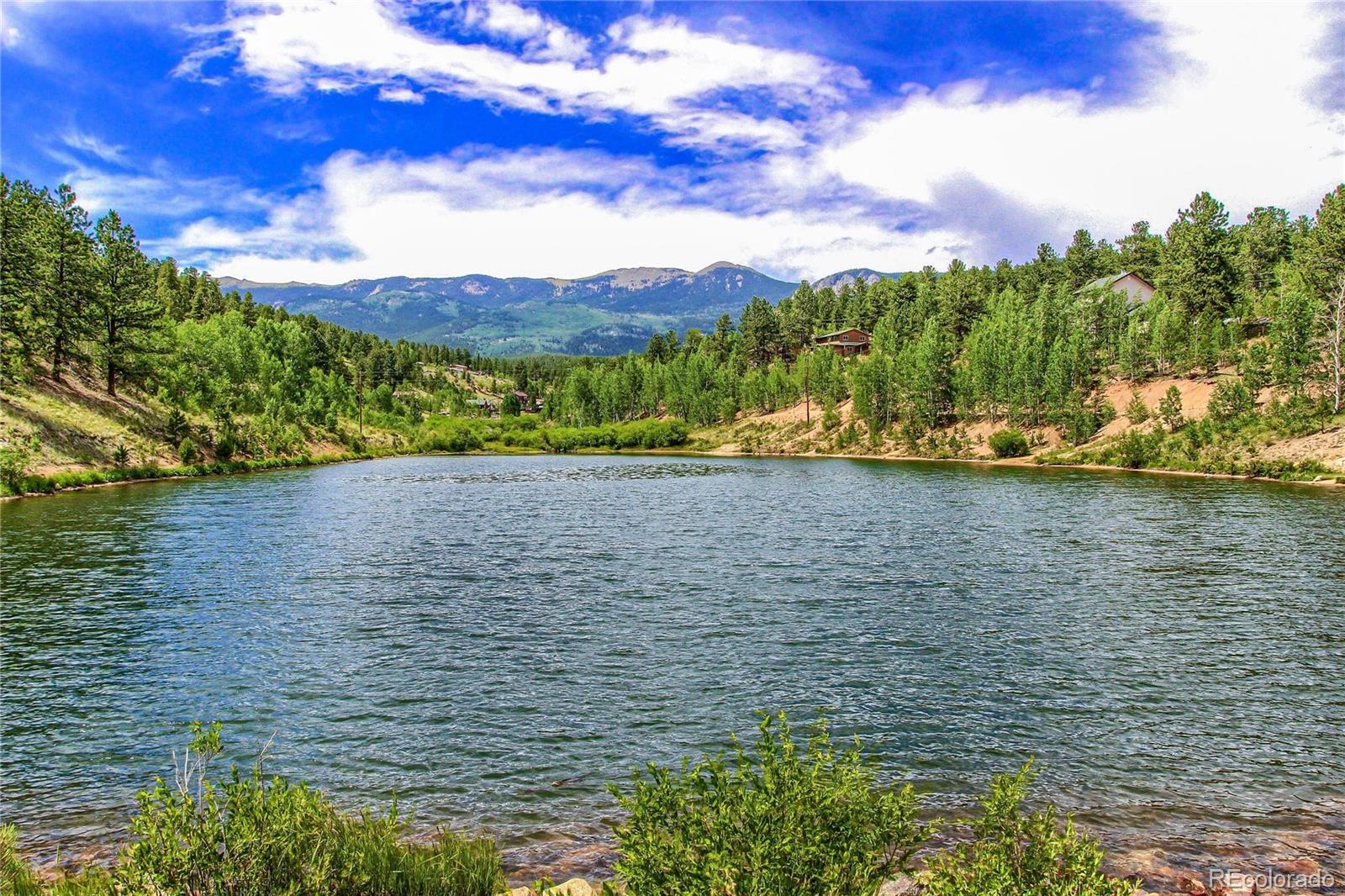 399 Buffum Street Bailey, CO 80421 - Photo 26 of 30 a view of a lake from a yard