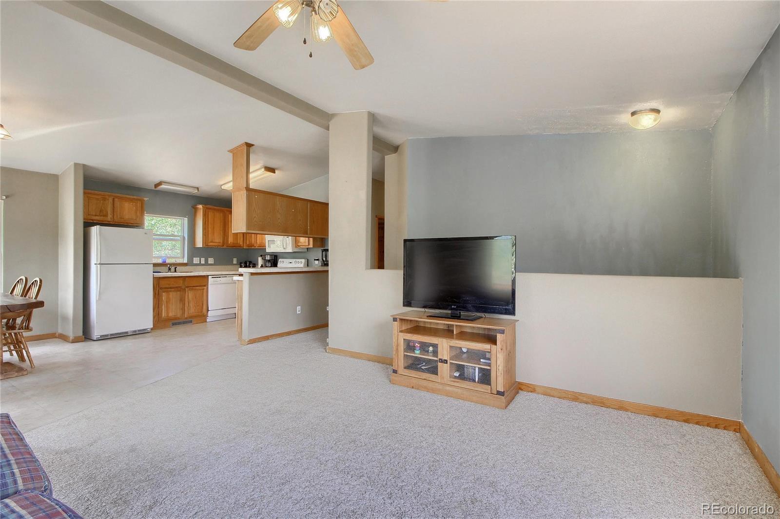 399 Buffum Street Bailey, CO 80421 - Photo 6 of 30 a living room with furniture and a flat screen tv