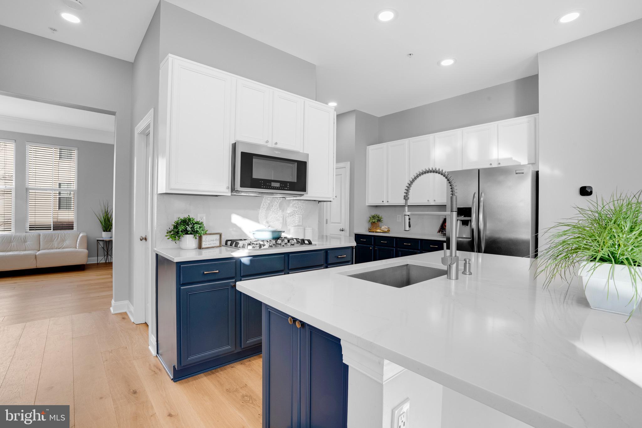 9825 Garden Ranges Laurel, MD 20723 - Photo 8 of 46 NEW Kitchen | Hardwood | Dual Toned Cabinetry.