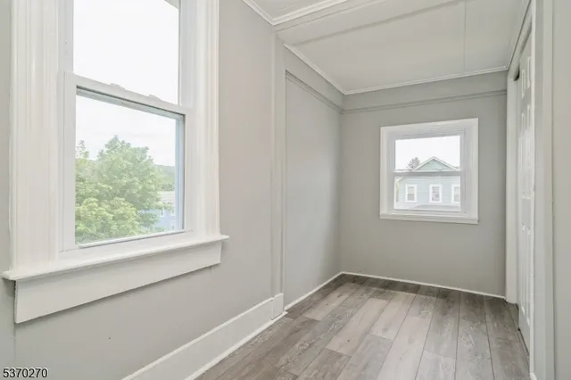 an empty room with a window