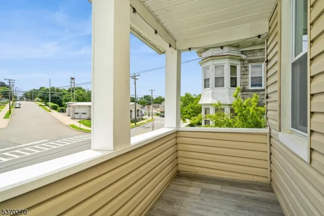 a view of a building from a window