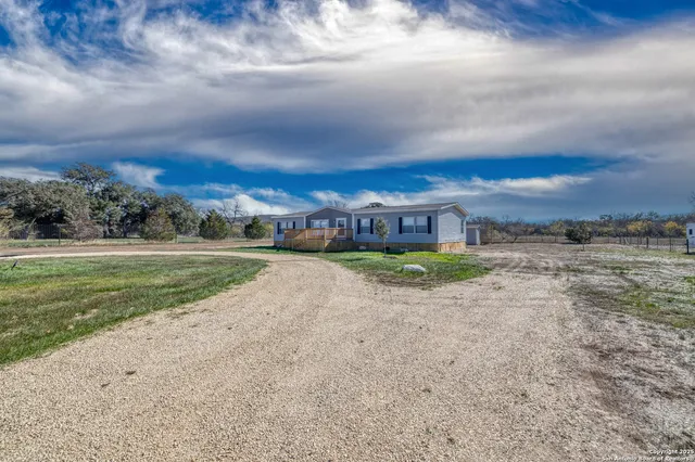 a view of a big yard with palm trees