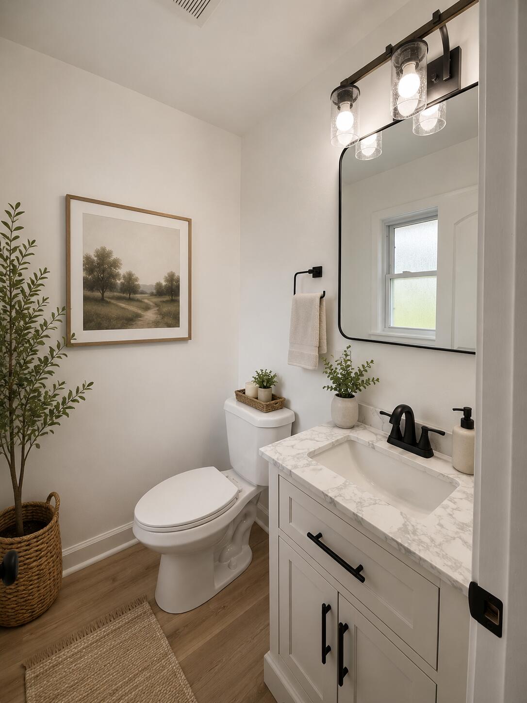 408 Cherry Hill Road Dyer, IN 46311 - Photo 12 of 31 a bathroom with a granite countertop toilet sink and mirror