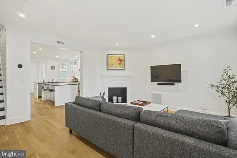 a living room with furniture and a couch
