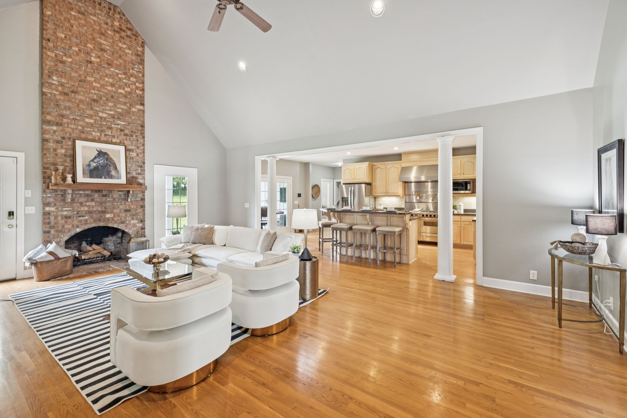 1387 Floyd Road Eagleville, TN 37060 - Photo 16 of 100 a living room with furniture and a fireplace