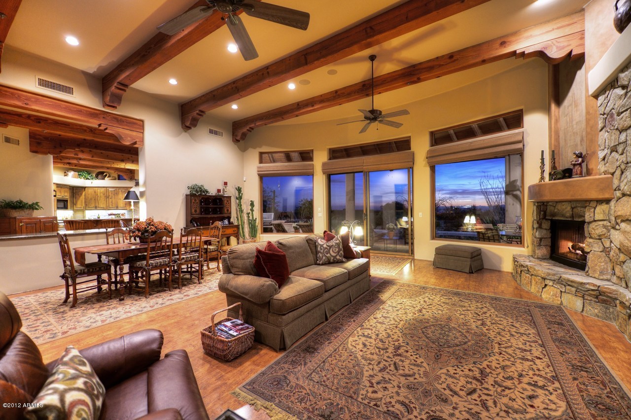 10040 East Happy Valley Road, Unit 431 Scottsdale, AZ 85255 - Photo 7 of 33 Living-Dining Sunset