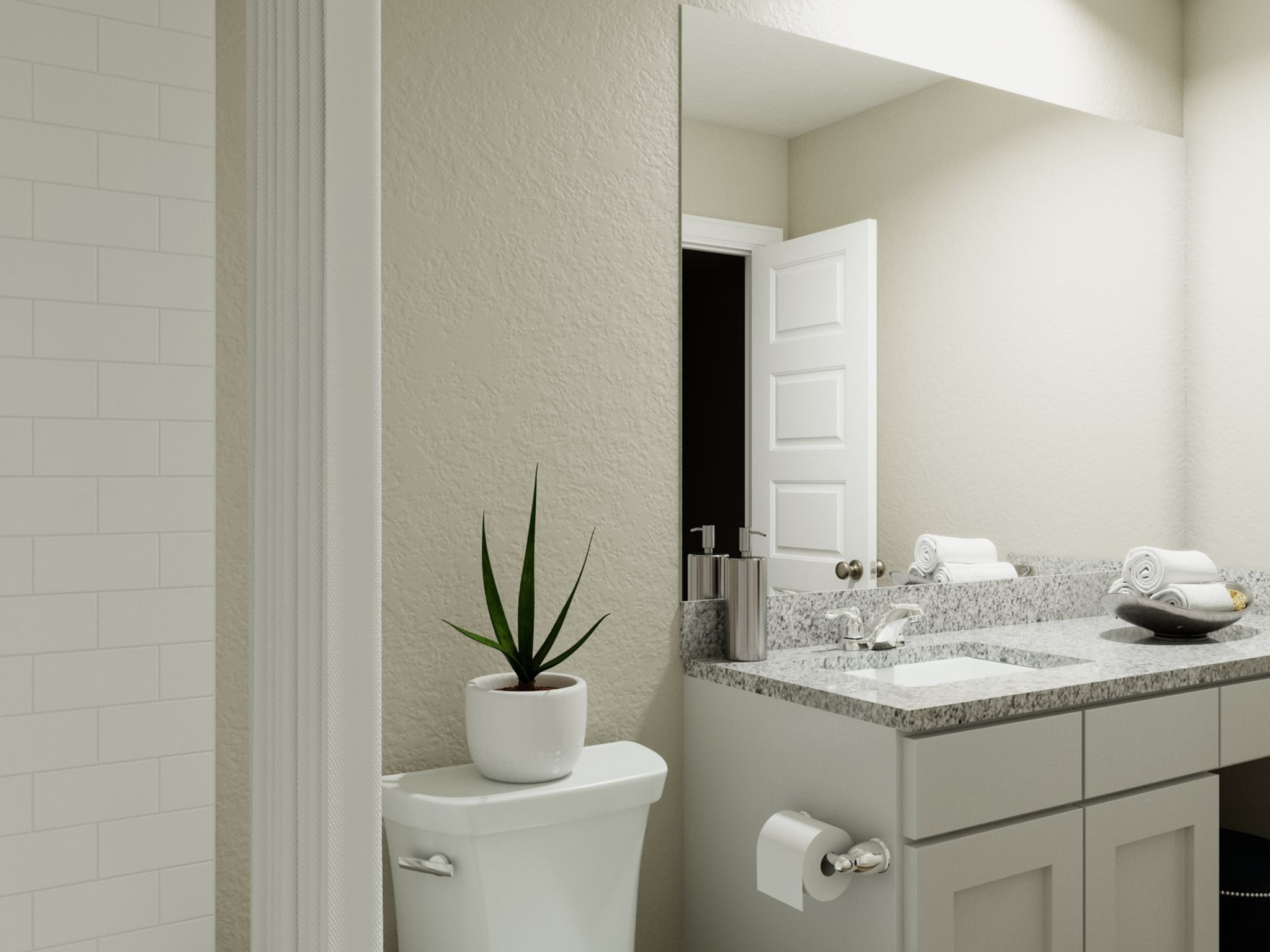 13663 Kit Run Splendora, TX 77372 - Photo 31 of 32 a bathroom with a sink and a mirror