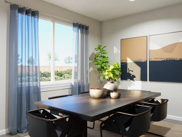 a bedroom with furniture and baby crib