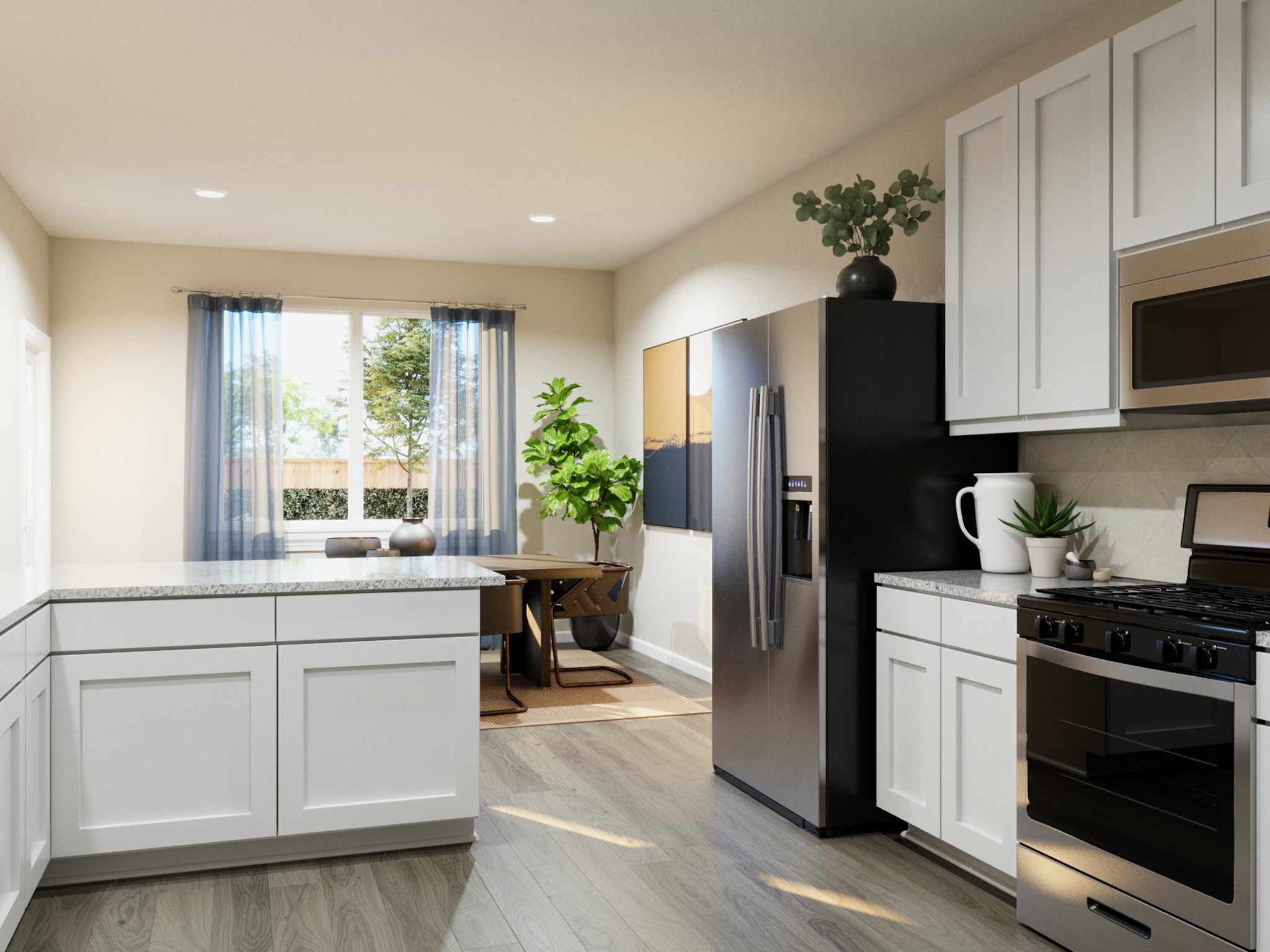 13663 Kit Run Splendora, TX 77372 - Photo 17 of 32 a kitchen with white cabinets and a stainless steel appliances