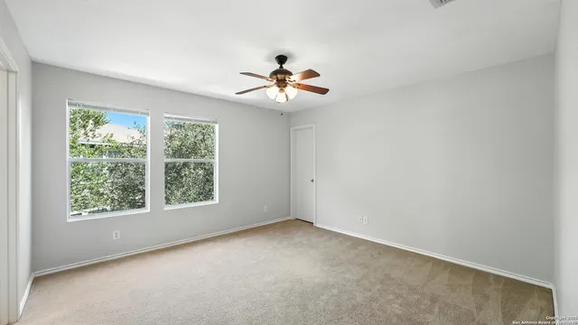 an empty room with a window