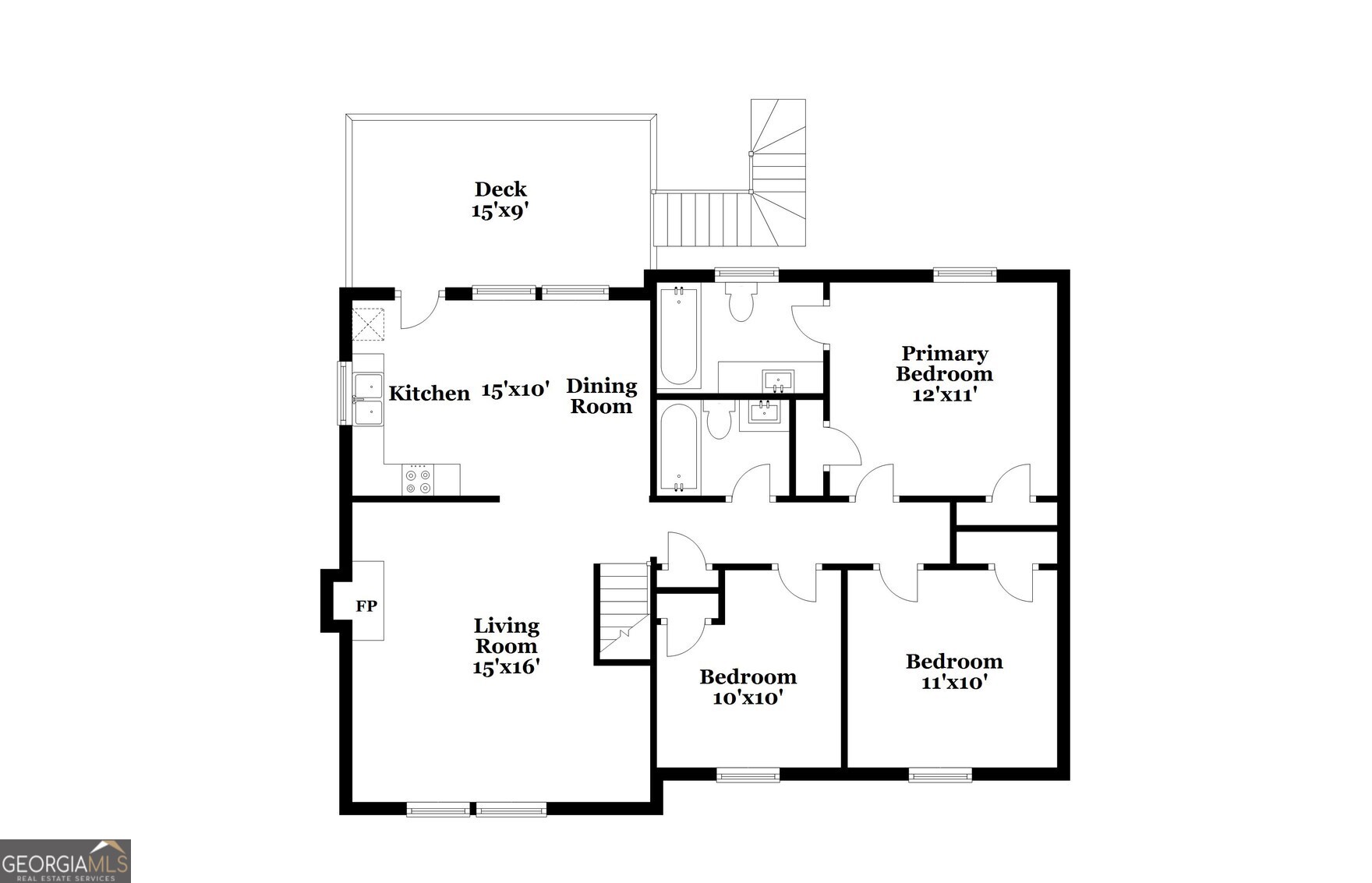 162 Aztec Way Southeast Acworth, GA 30102 - Photo 16 of 17 a picture of a bench in a white wall