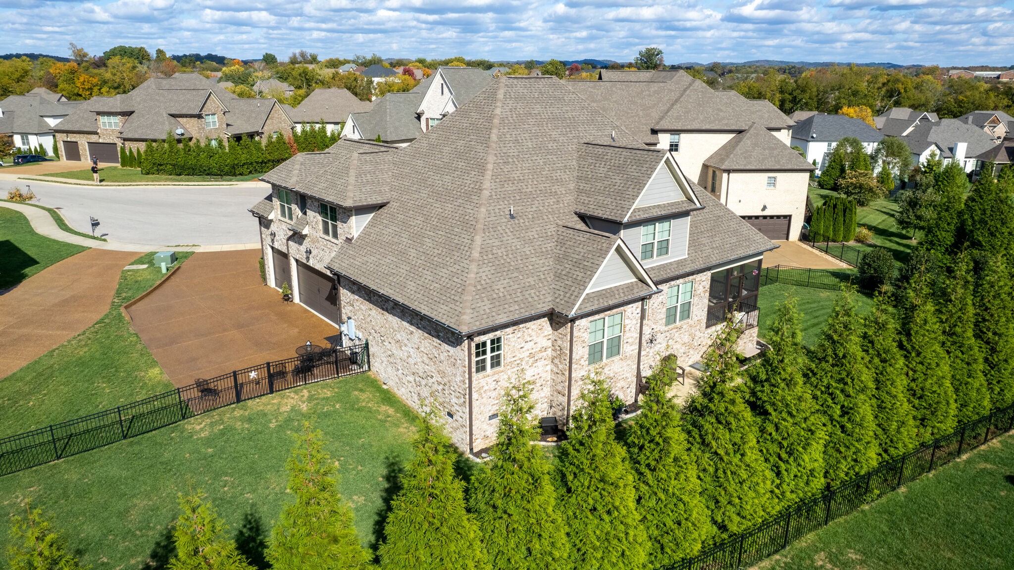 6005 Canberra Court Spring Hill, TN 37174 - Photo 50 of 55 an aerial view of residential house with outdoor space and trees all around