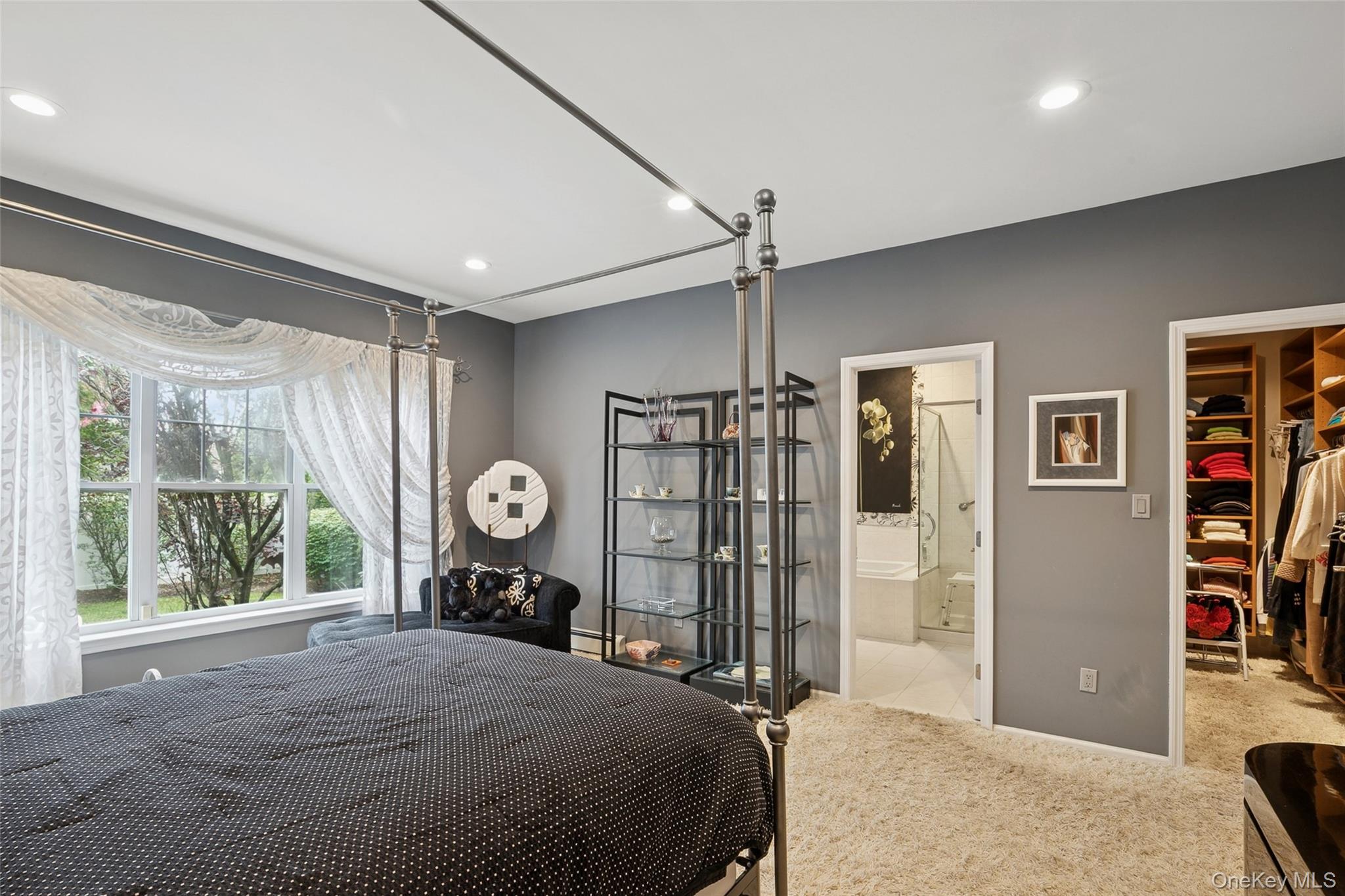 103 Rivendell Court Melville, NY 11747 - Photo 25 of 47 Bedroom with a walk in closet, carpet flooring, and recessed lighting