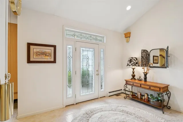 a room with furniture and a table