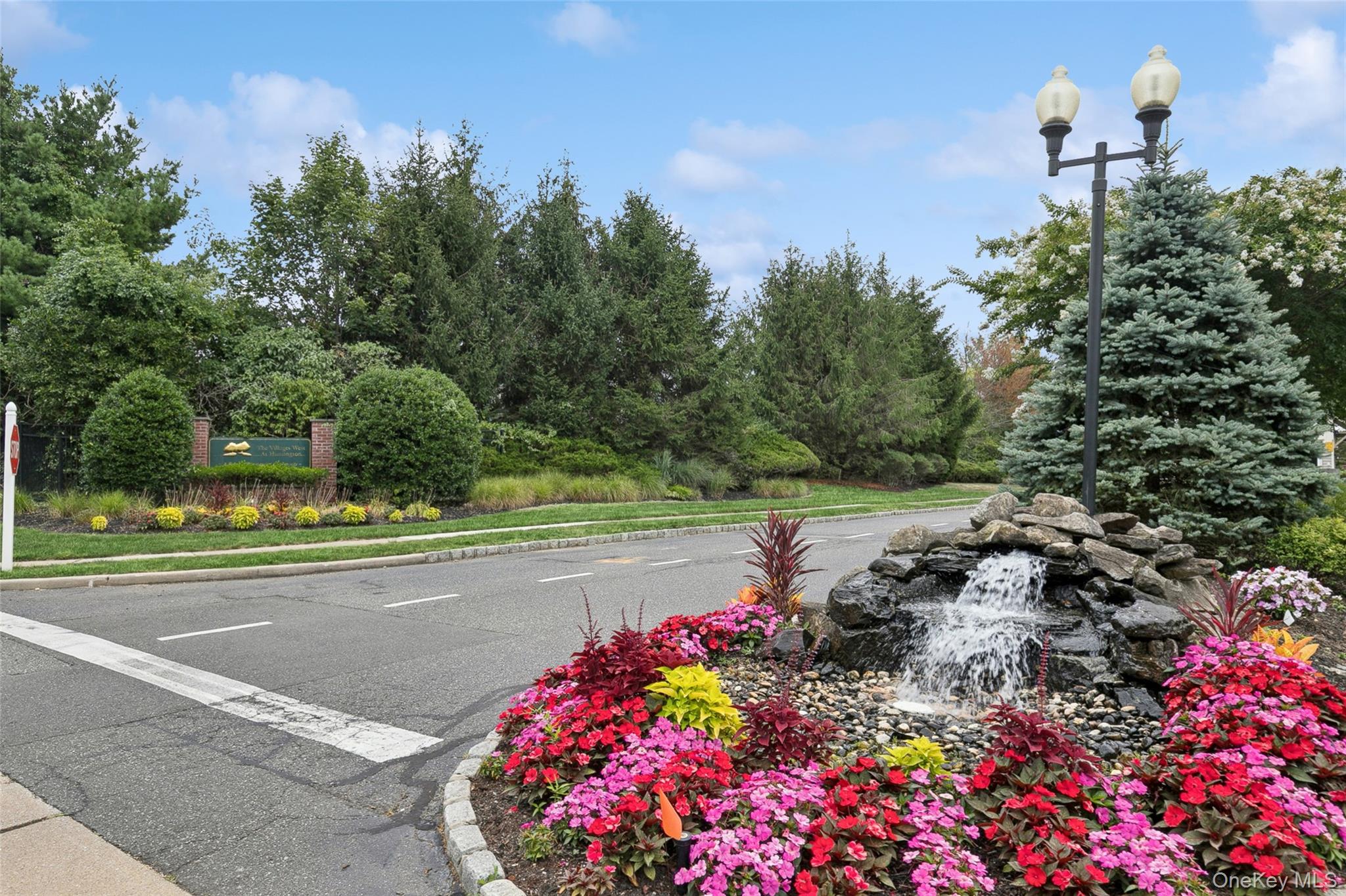 103 Rivendell Court Melville, NY 11747 - Photo 46 of 47 View of asphalt road featuring street lights, curbs, and view of scattered trees