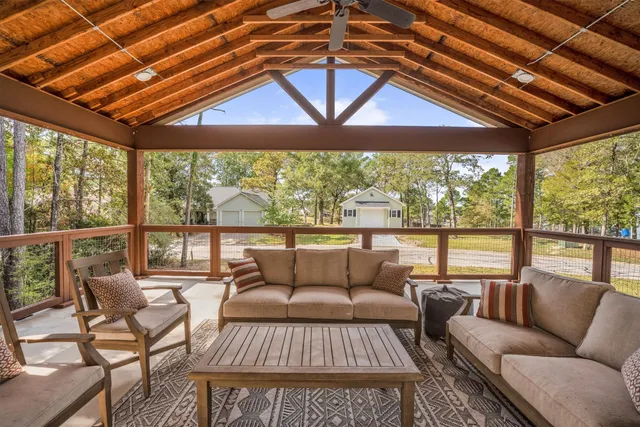 a view of a patio with a patio