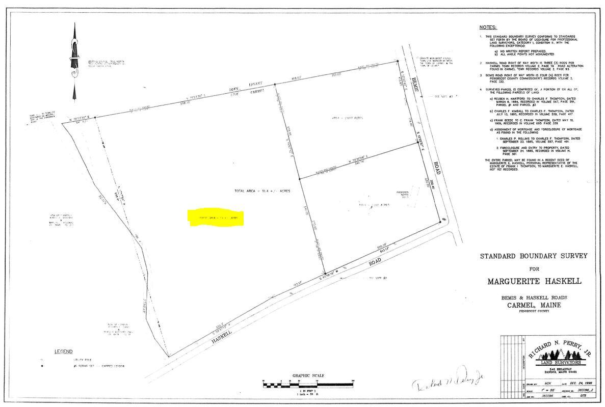 M12-l33 Haskell Road Levant, ME 04456 - Photo 10 of 11 Survey Clip