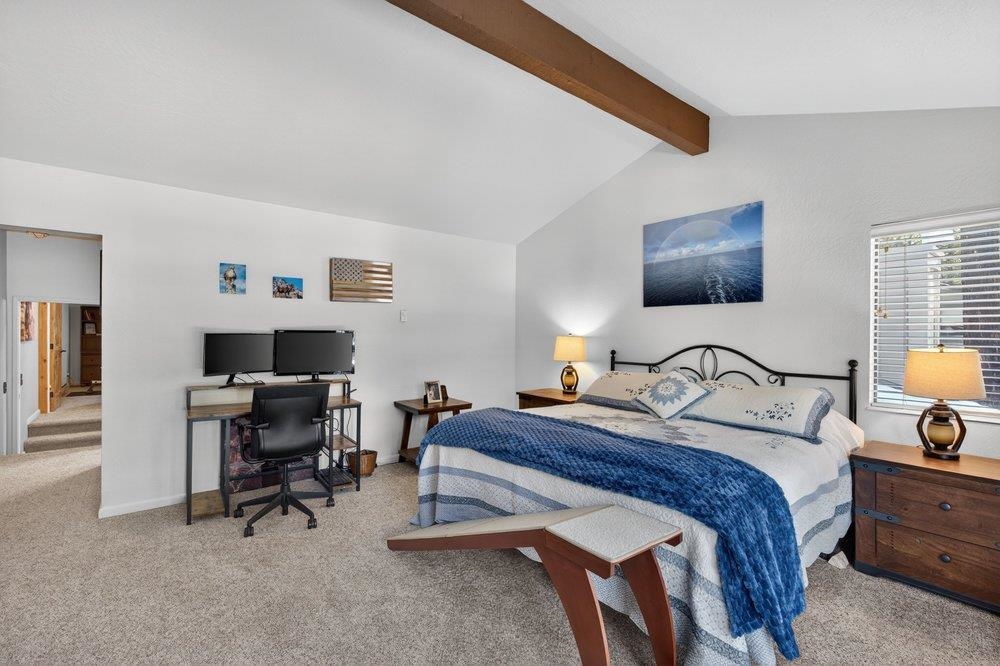 112 Poplar Valley Road Blairsden, CA 96103 - Photo 21 of 28 a bedroom with a bed and a desk