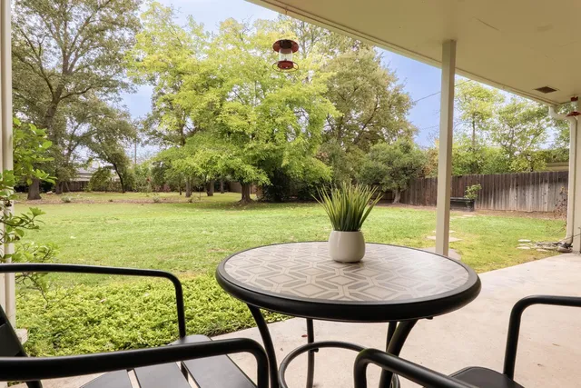 a view of outdoor space with garden