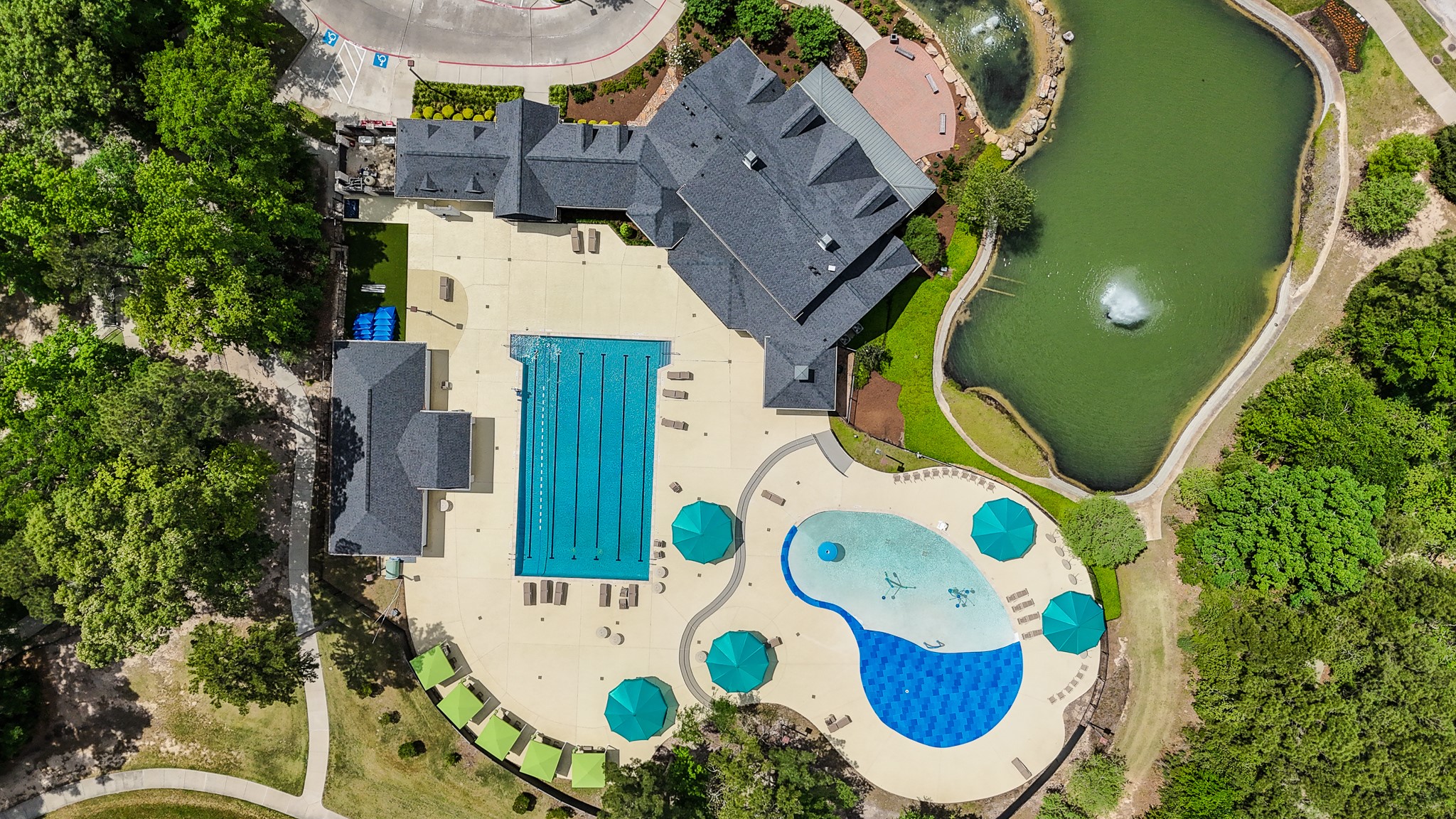 31311 Brighton Brook Lane Spring, TX 77386 - Photo 44 of 47 aerial view of a house a swimming pool and outdoor seating