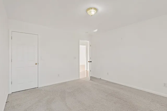 an empty room with an entryway