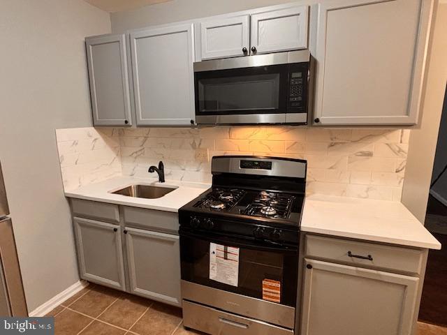 44 49th Street Southeast, Unit 302 Washington, DC 20019 - Photo 13 of 44 a kitchen with stainless steel appliances a stove a microwave and white cabinets