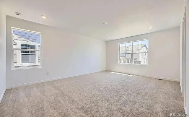 an empty room with a window