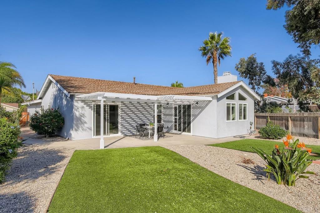 2015 Shadow Grove Way Encinitas, CA 92024 - Photo 25 of 27 a front view of a house with a big yard and potted plants
