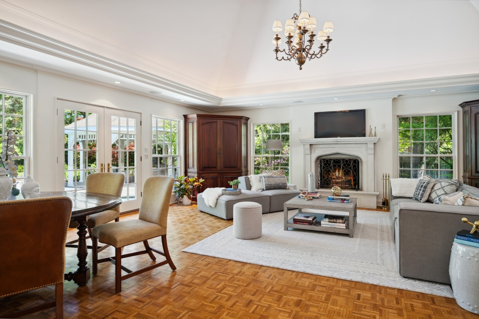 1140 Seneca Road Wilmette, IL 60091 - Photo 19 of 65 a living room with furniture fireplace and a large window