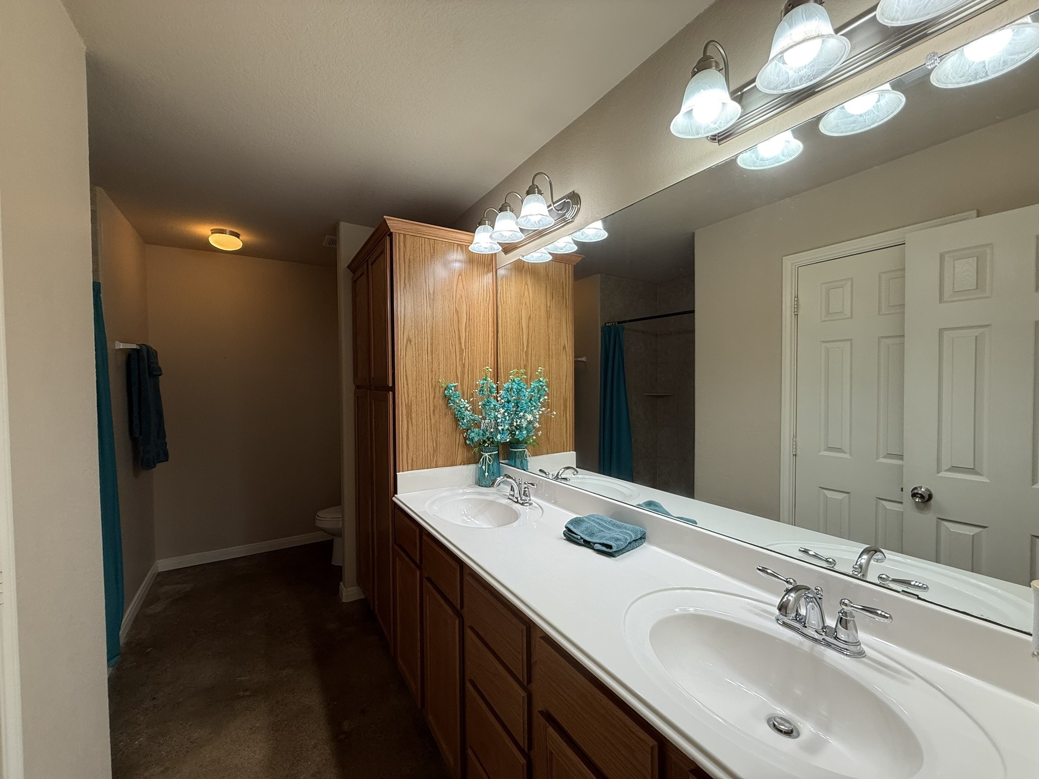 11817 13th Street Santa Fe, TX 77510 - Photo 12 of 23 En-suite bathroom with shower and plenty of storage.