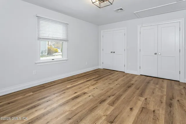 a view of a snow on the road