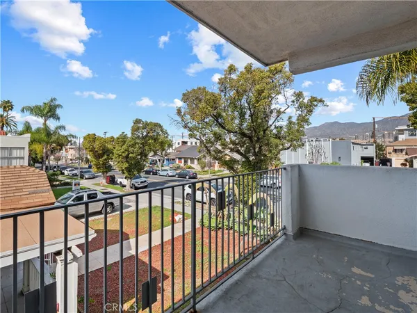 a view of a balcony