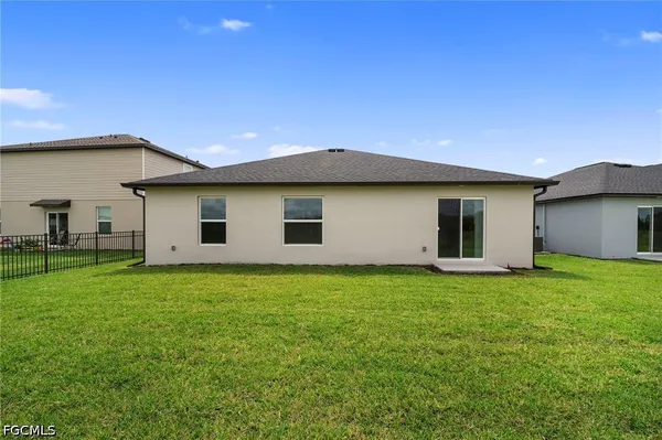 a house view with a garden space