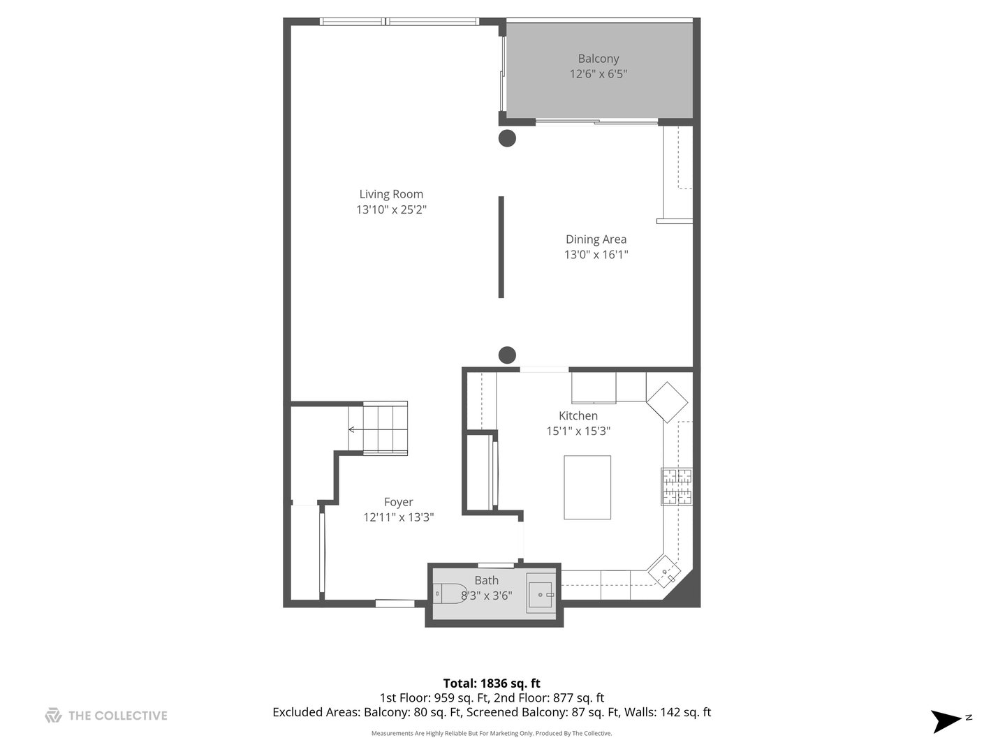 1401 Burr Oak Road, Unit 105B Hinsdale, IL 60521 - Photo 17 of 26 a picture of a floor plan