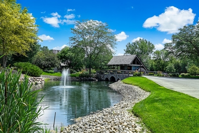 1401 Burr Oak Road, Unit 105B Hinsdale, IL 60521 - Photo 26 of 27 a view of a lake with a house in the background