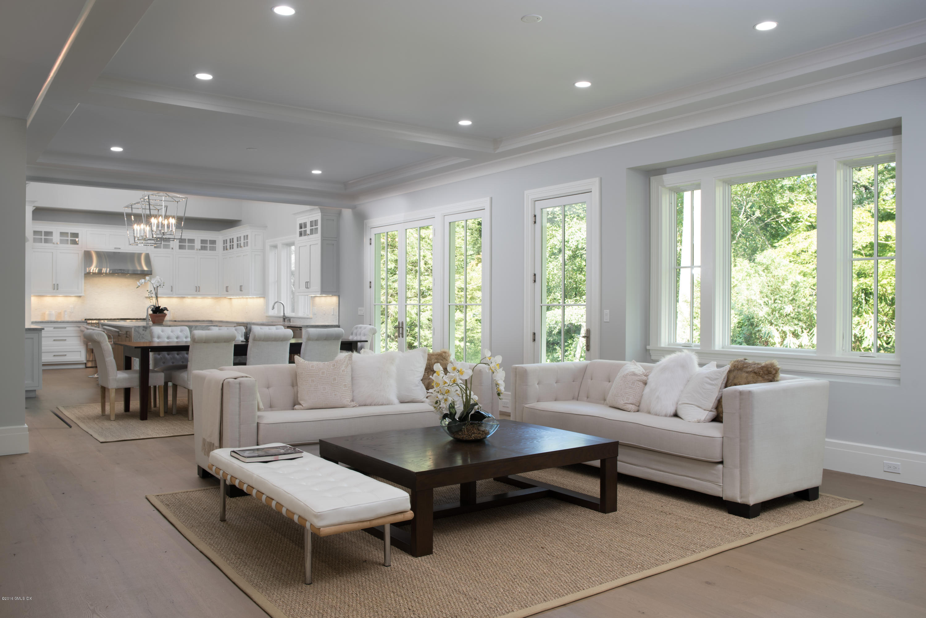 12 Ridgebrook Road Greenwich, CT 06830 - Photo 28 of 33 great room to kit with ceiling detail