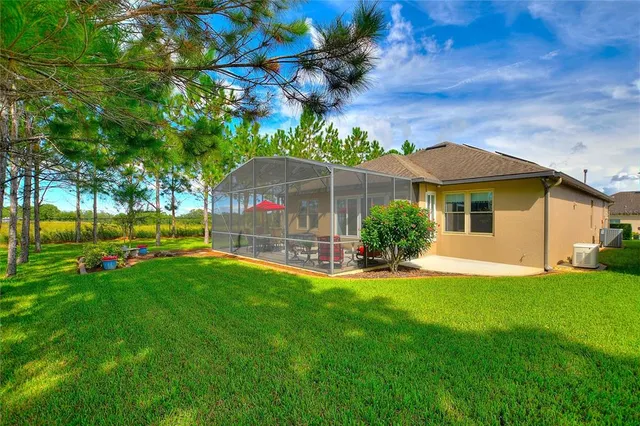 a view of a house with a backyard