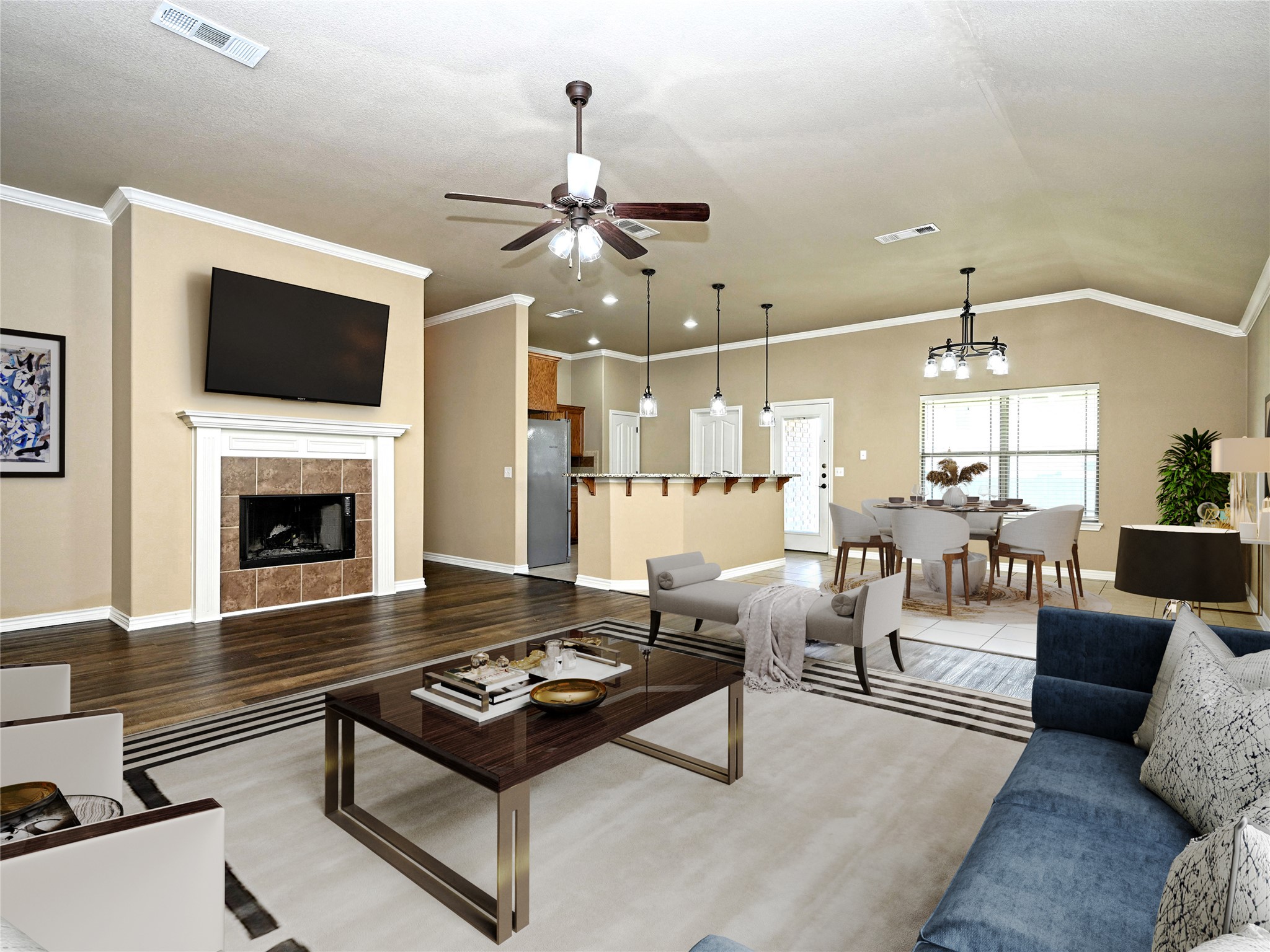 224 Geode Lane Jarrell, TX 76537 - Photo 10 of 36 Living Room - Virtually Staged