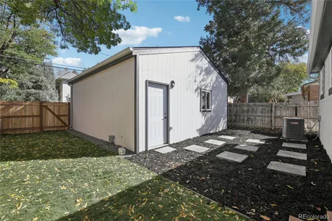 a backyard of a house