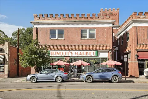front view of a building with street view