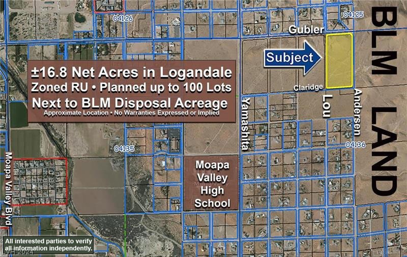 16 8 Acres Apn 041-36-101-005 Logandale Nv