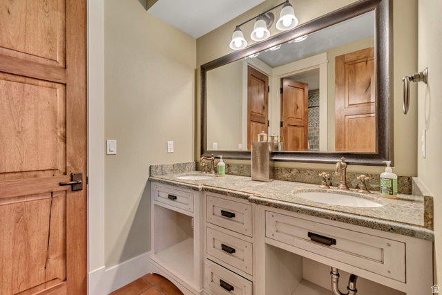 2579 Splendor Valley Road Kamas, UT 84036 - Photo 68 of 87 Full bathroom with double vanity and baseboards