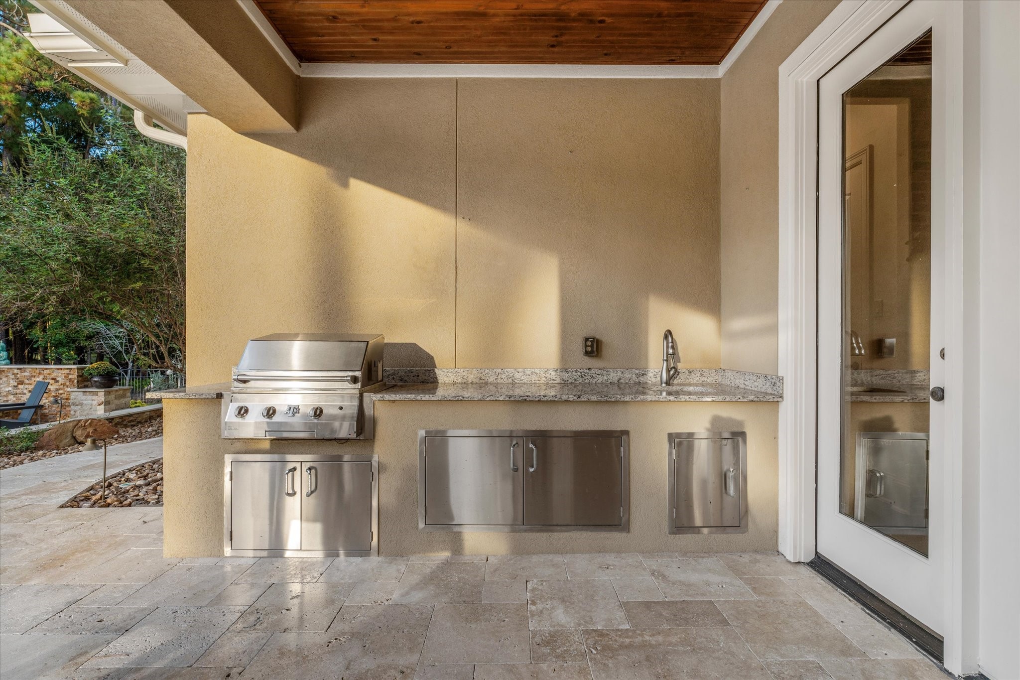 28733 Lakeside Green Magnolia, TX 77355 - Photo 15 of 49 a kitchen with stainless steel appliances granite countertop a stove a sink and a refrigerator