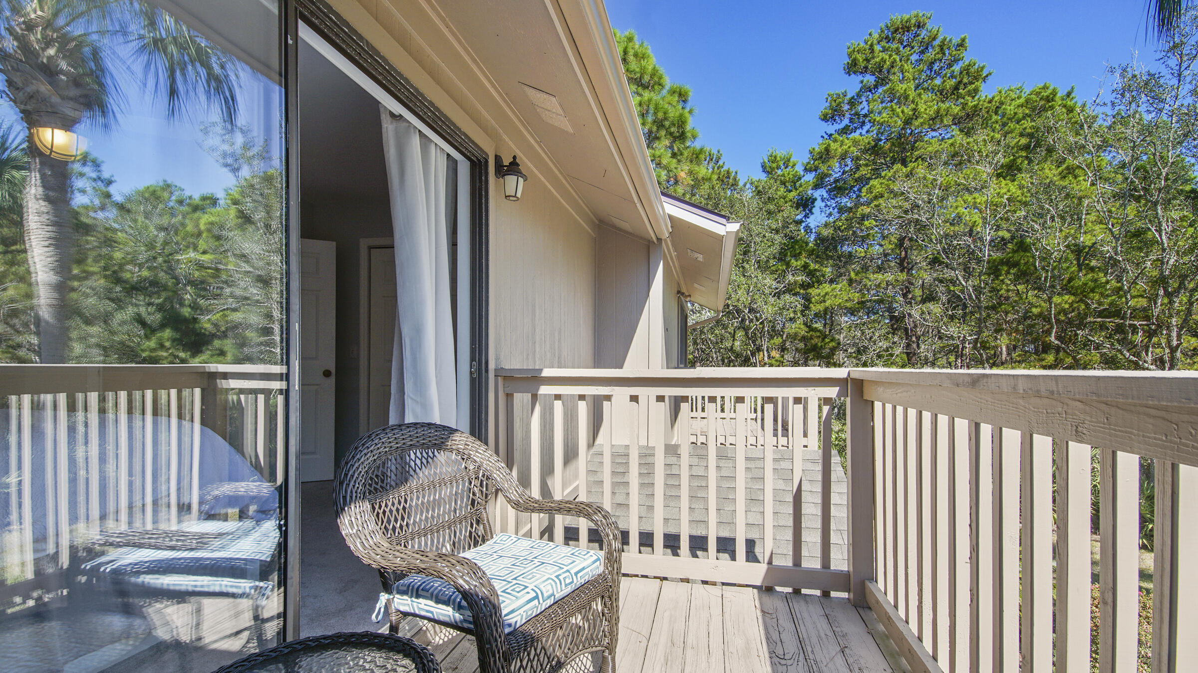 51 Cypress Street, Unit 275 Santa Rosa Beach, FL 32459 - Photo 16 of 37 a view of balcony with wooden floor and outdoor seating