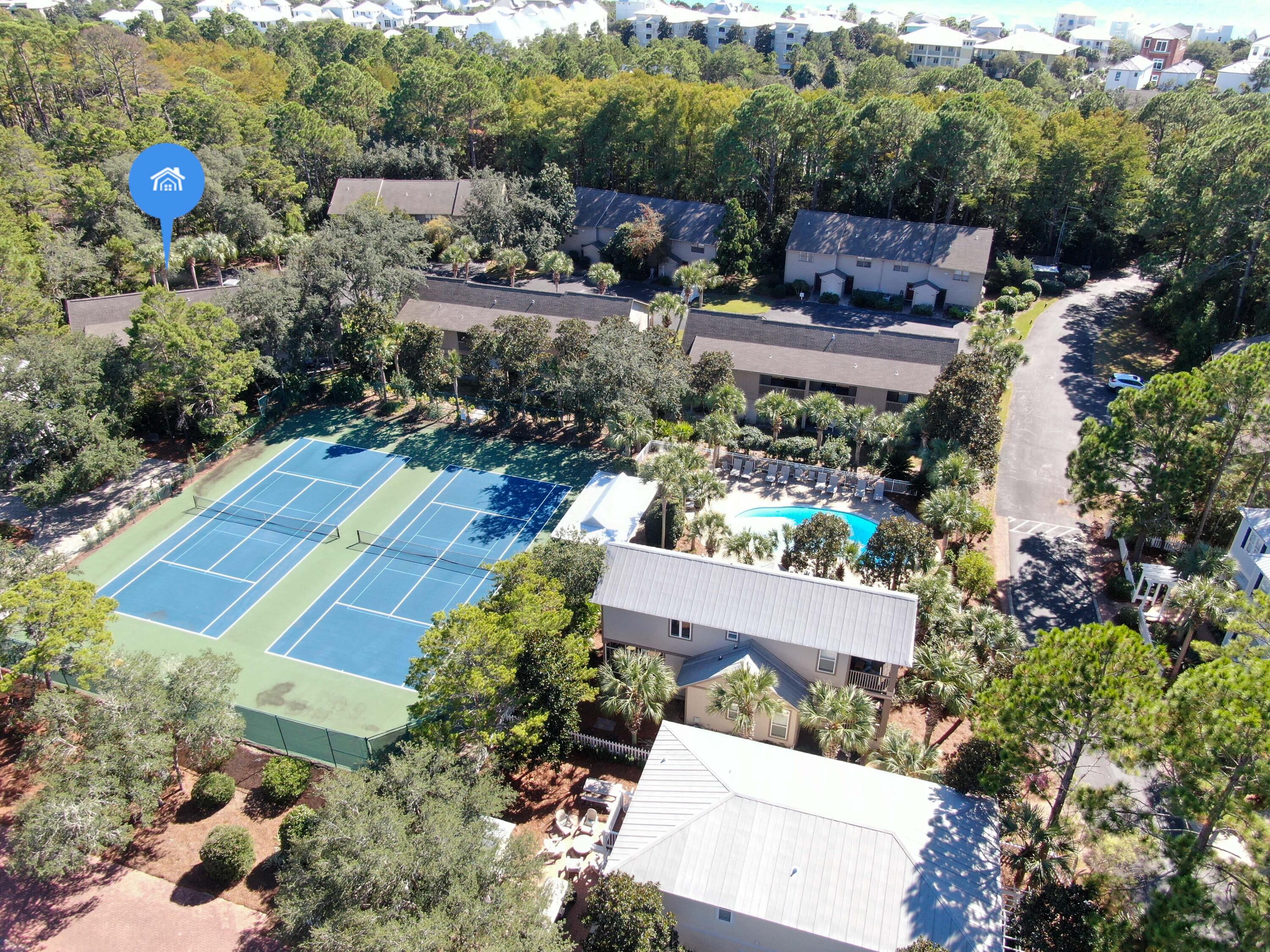 51 Cypress Street, Unit 275 Santa Rosa Beach, FL 32459 - Photo 25 of 37 an aerial view of a house with a yard