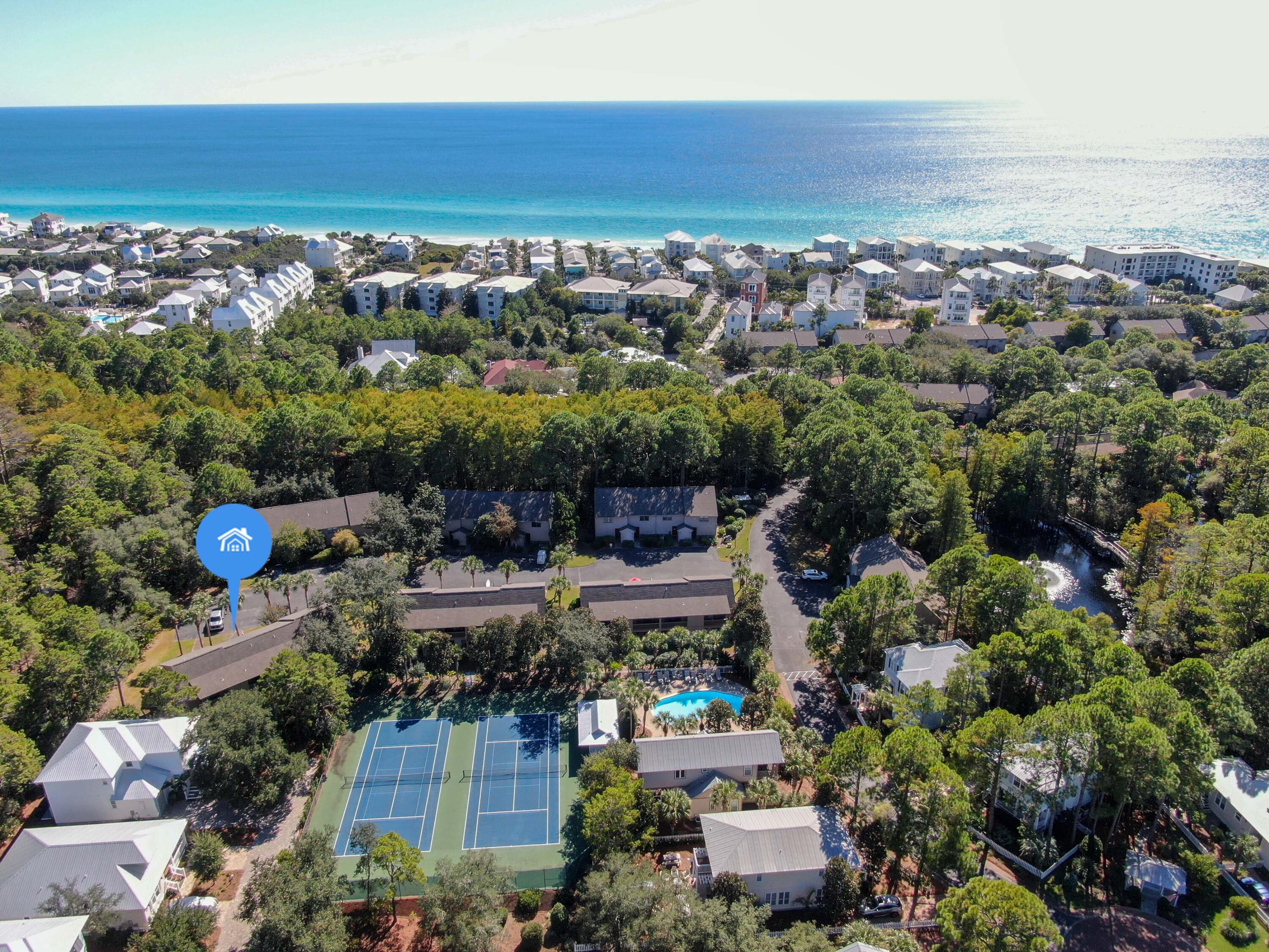 51 Cypress Street, Unit 275 Santa Rosa Beach, FL 32459 - Photo 26 of 37 an aerial view of a house with a ocean view