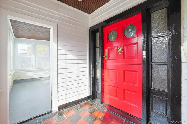 a view of a trees with a yard