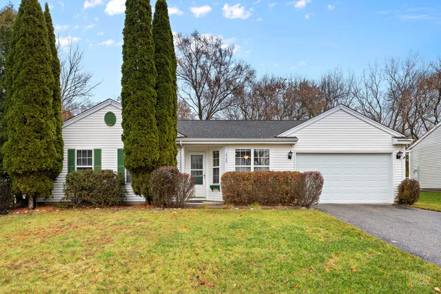 a house view with a garden space
