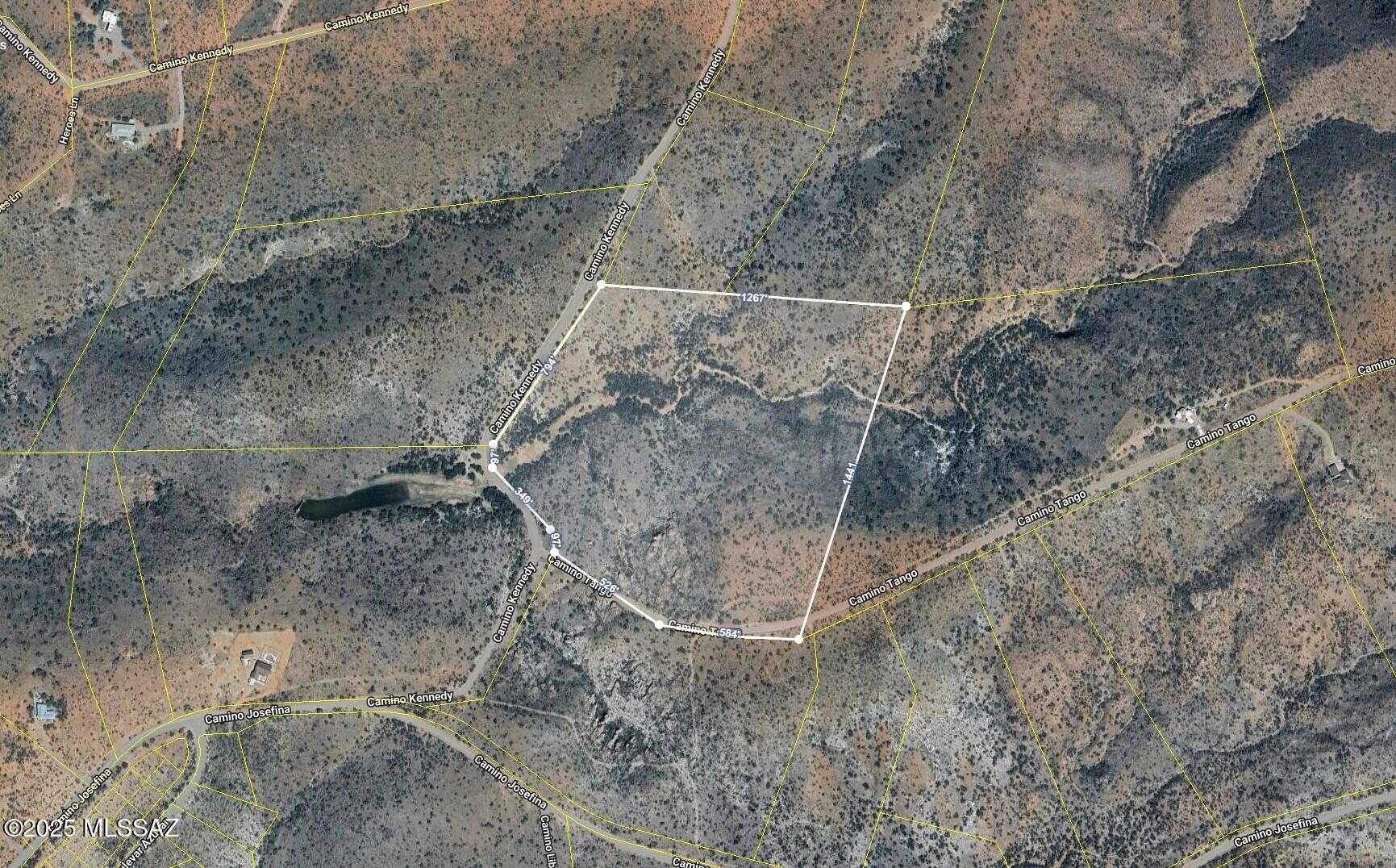 Tbd Camino Kennedy, Unit 96 Rio Rico, AZ 85648 - Photo 14 of 14 Aerial Lot Dimensions