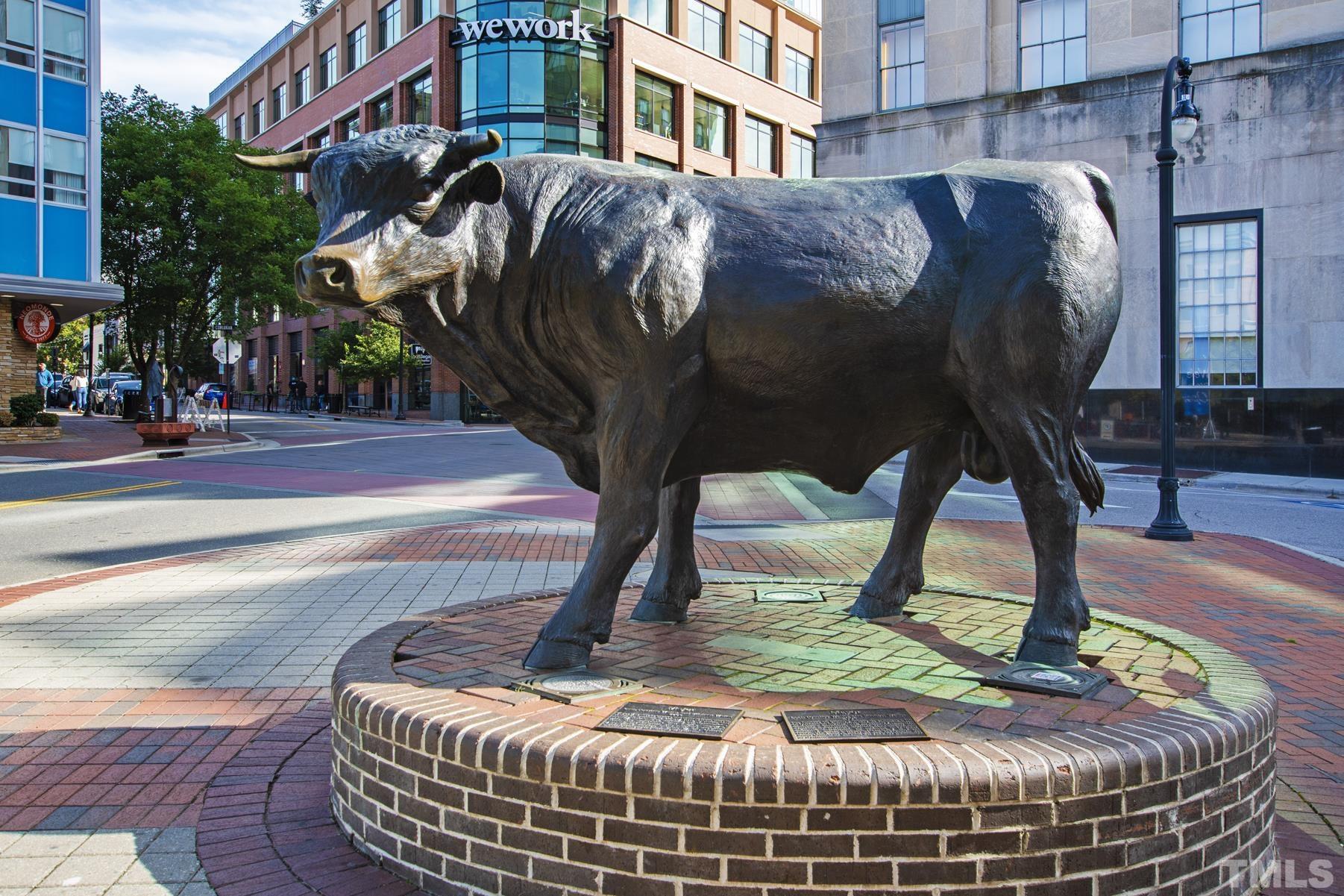 7039 Calais Drive Durham, NC 27712 - Photo 32 of 33 a view of a building with a fountain in a yard
